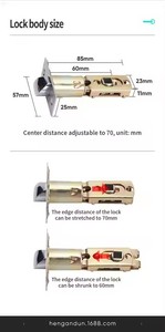 Tuya ứng dụng điều khiển từ xa xử lý điện Keyless nhập vân tay mật khẩu khóa cửa thông minh cho nhà với Loại C phí cổng - Product Image 5