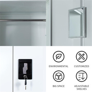 Armoire de rangement de fichiers verticale en acier moderne à deux portes pour le bureau de l'école - Product Image 6