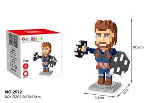 Cute Caped Crusaders Superheroes Mini DIY Figuras ABS Plástico Building Blocks Educacional DIY Construção Toy Collectors - Product Image 3