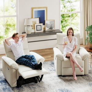 Sofá Eléctrico Reclinable de PU <span class=keywords><strong>para</strong></span> Sala de Estar, Moderno y Lujoso, de una Sola Plaza, <span class=keywords><strong>para</strong></span> Apartamento o Villa - Product Image 3