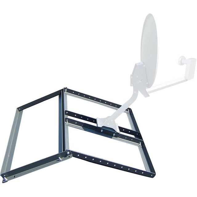 JH-Mech Outdoor Antenna Mounts Non-Penetrating Pitched Roof Mount Adjustable Dish Grey Solid Construction Steel Antenna Mount
