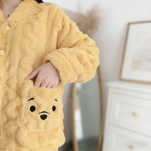 Meistverkaufter Damen-Pyjama-Set aus Jacquard, Atmungsaktiv, Romantisch, für Herbst und Winter, Warm, mit Elastischem Bund und Langen Ärmeln - Product Image 2