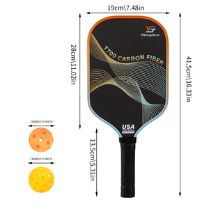 Raquette de pickleball Vibengeticer T700 en fibre de carbone, épaisseur 13,4 mm, approuvée USAPA, raquette d'entraînement - Product Image 5