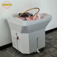 Siman Pas Cher Offre Spéciale Shampooing Tête Spa Évier avec Réservoir d'Eau Cheveux Bassin Blanc et Appareils de Coiffage Sans Lit pour Salon de Beauté