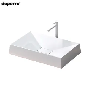 Best Selling Unique Design Colour Wash Basin Fast Delivery Mineral Cast Wash Basins Artificial Stone Single Hole Modern 3 Years