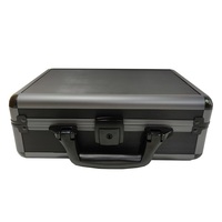 Mallette de transport personnalisé, mini cadre en aluminium, noir et gris, avec mousse, 1 pièce