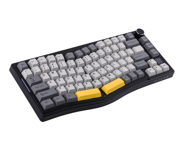 2025 New Arrived AJAZZ AKS075 75% Tri-Mode Wireless RGB Mechanical Keyboard Hot-Swappable Gasket Mount with TFT Screen and Knob