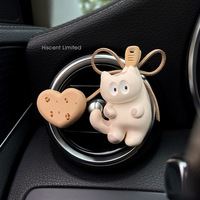 Diffuseur d'air frais pour voiture en forme de chat mignon et moderne, en résine, à clipser sur la grille d'aération, ornement d'intérieur avec parfum naturel, sans électricité requise