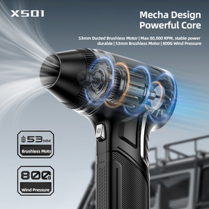 Souffleur d'air portable JUFINX, super puissant jusqu'à 90 000 tr/min, fonctionnant pendant 100 minutes, pour le nettoyage des voitures. - Product Image 4