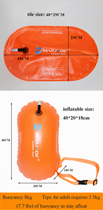 <strong>Customized</strong> logo 100PCS Swim Safe <strong>Buoy</strong> Tow <strong>Floats</strong> <strong>Inflatable</strong> Life Saving Swim <strong>Buoy</strong> PVC Inflated Airbag - Product Image 3