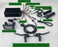 Kit de roue moteur 72V 2000W avec dropout de 135 mm, jante MTX de 26 pouces/27,5 pouces/29 pouces avec contrôleur double mode 45A, écran SW900