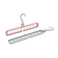 Porte-vêtements pliable en plastique à 9 trous, support mural pour vêtements, organisateur de placard, rangement de vêtements, porte-vêtements