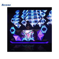Cabina de DJ LED P4 para Interiores, Pantalla LED con Forma Hexagonal Triangular Irregular P5