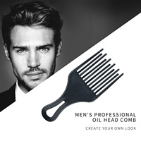 Peigne Afro en plastique, outils pour la coupe de cheveux bouclés, coiffure pour hommes