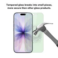Protection d'écran en verre trempé anti-lumière bleue à 80 % pour iPhone 17 Pro