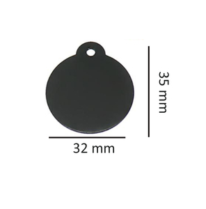 Étiquettes en métal de haute qualité ronde en aluminium blanc en métal chien et chat étiquette d'identification pour animaux de compagnie étiquette de chien - Product Image 3