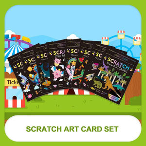 GF Cartoon Christmas Party Games Projects Kits Magic Scratch Paper Art Set Colorful Kids Drawing Art Cards with Scratch Pen - Product Image 2