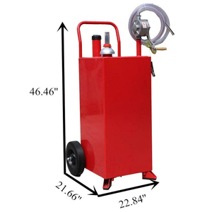 Depósito de transferencia de combustible portátil, depósito de gasolina de 30 galones con ruedas, Color Rojo - Product Image 5