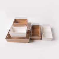 Boîte à sushi en papier kraft biodégradable avec compartiment séparateur, boîte à bento japonaise pour emporter