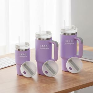 Vaso Térmico Tumblr Morado de 20oz, 30oz, 40oz, Personalizado con Logotipo, Botella Térmica de Acero Inoxidable con Aislamiento al Vacío - Product Image 1