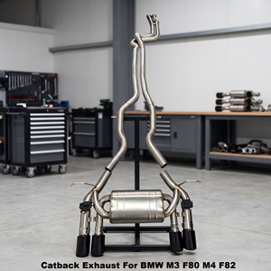 Escape Trasero Catback de Acero Inoxidable Vortex Performance de Longitud Igual para BMW M3 F80 M4 F82 2014-2018 con Válvula Electrónica y Silenciador - Product Image 1