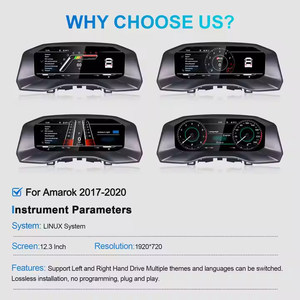 Navihua 12.3 ''đối với Volkswagen Amarok 2017 2020 xe kỹ thuật số cụm <span class=keywords><strong>LCD</strong></span> Bảng điều khiển tự động đồng hồ tốc độ Linux Hệ thống đo - Product Image 6