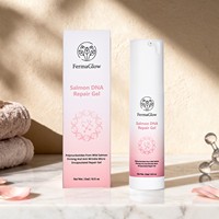Crème Gel Réparatrice Apaisante Anti-Rougeurs pour Peaux Sensibles et Abîmées par les Stéroïdes, à base d'Oligopeptide-1 Fermenté, d'Oligopeptide-3 et de PDRN ADN de Saumon