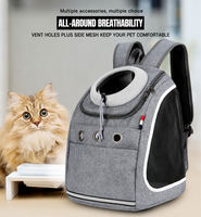 Sac à dos de transport pour animaux de compagnie, respirant, lavable, portable, pour le sport en plein air, en tissu Oxford, fermeture éclair, pour petits chiens et chats, charge maximale 11 kg