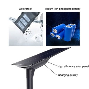 Lampadaire solaire étanche IP65 avec télécommande à capteur, 60W 80W, en aluminium, haute CRI 95, conception gratuite du fabricant - Product Image 1