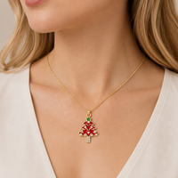 Pendentifs de Noël en laiton plaqué or 14K, breloques émaillées Père Noël, sapin, chaussette, cloche, cadeau pour femme, fabrication de colliers DIY, vente en gros
