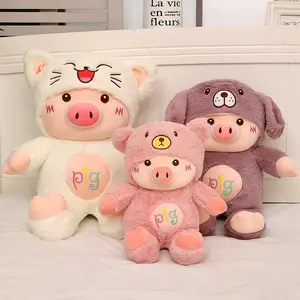 뜨거운 판매 돼지/개/오리 새로운 박제 동물 봉제 장난감 새끼 돼지 봉제 장난감 큰 만화 인형 선물 제조 업체 도매