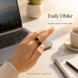 Weslamic ITasbih Fit Smart Tasbih 3.5 Gen Smart Ring Health Tracker avec Compteur Tasbih, Suivi Fajr, Fréquence Cardiaque, Sommeil, SpO2 - Product Image 3