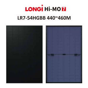 <span class=keywords><strong>Panneau</strong></span> <span class=keywords><strong>solaire</strong></span> monocristallin en silicium Topcon de type N Longi <span class=keywords><strong>Solar</strong></span> <span class=keywords><strong>Energy</strong></span> Hi-MO7 LR7-54HGBB 440-460M tout noir 450w pour les systèmes d'alimentation - Product Image 2