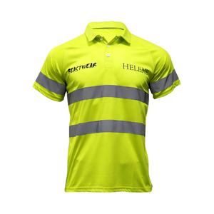 Polo pour homme 100% polyester, design personnalisé, bande réfléchissante, vente en gros, polo de golf, t-shirt - Product Image 4