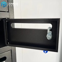 Boîte aux lettres en acier métallique personnalisée pour immeuble d'appartements, boîte aux lettres commerciale