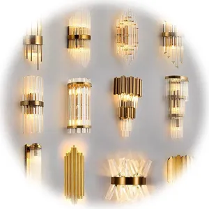 NEW Bedroom Decorative Fancy Interior Sconce Bracket Crystal Led Wall Lamp Light For Home