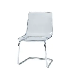 Simple modern household dining table chairs Nordic transparent acrylic chairs plastic backrest endorsement office chair