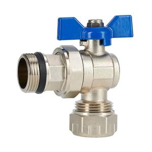 Robinet d'angle à union à filetage externe tout en cuivre 6/1 pouce, distributeurs d'eau spéciaux pour tuyaux en aluminium-plastique, modèle 1620/2025 - Product Image 1