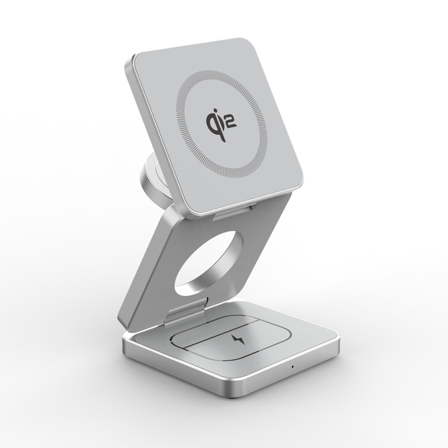 Factory Qi2 Portable Magnetic 3-in-1 Foldable Wireless Charger 7W Output Power for Phone Watch Earphone