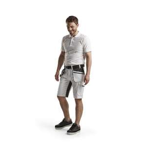 BLAKLADER - 109913301098C46 <b>Painters</b> shorts with stretch <b>White</b>/Dark grey - EAN 7330509659113 WORK TROUSERS WORK SHORTS - Product Image 3