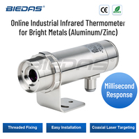BYDCLS 300 ° C-800 ° Termometer Inframerah Industri Online Tahan Interferensi Elektromagnetik untuk Logam Mengkilap