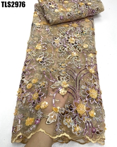 Supoo 2023 bán buôn cô gái Dresses Sharon cho biết cửa hàng chính thức Ngọc Lục Bảo màu xanh lá cây sequined ren senegalese vải ren cho đám cưới <span class=keywords><strong>EMB</strong></span> - Product Image 4