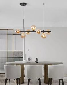 Moderne Scandinavische led-kroonluchters voor keuken, woonkamer, hal, eetkamer, moderne glazen bol, hangende hanglamp, binnenverlichting - Product Image 4