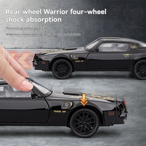 <span class=keywords><strong>Voiture</strong></span> en métal 1:32 moulé sous pression classique Pontiac <span class=keywords><strong>Fire</strong></span> <span class=keywords><strong>bird</strong></span> avec son et lumière Pullback Door Open Alloy Car Model display gift toy car - Product Image 4