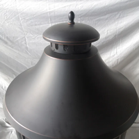 Poêle extérieur en acier Madegood HL001, à bois, portable, durable, étanche, autoportant, noir, avec fermeture de sécurité, peinture haute température