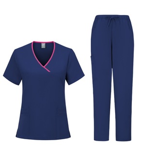 Unisex Scrub Suits Moisture Wicking Short Sleeve Hospital Uniforms For Men And Women Medical Workwear With Label - Product Image 3