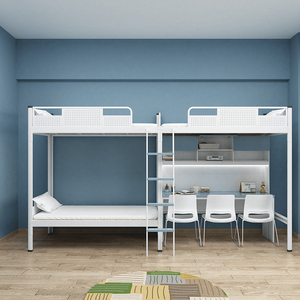 Lit superposé moderne pour deux personnes avec escalier, bureau d'étude, étagère, prix de gros pour la chambre <span class=keywords><strong>des</strong></span> garçons et <span class=keywords><strong>des</strong></span> filles, salon, utilisation scolaire - Product Image 1