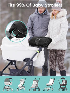 Manoplas Impermeables para Cochecito de Bebé para Invierno, Forro Polar Berber, Anticongelante Universal, Fácil de Colocar para Padres y Cuidadores, Cómodas - Product Image 2