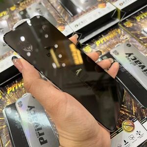 ฟิล์มกระจกนิรภัยแบบป้องกันการมองเห็น สำหรับ iPhone 16 15 Pro Max 14 Plus 13 12 11 OG ESD อลูมิเนียมคุณภาพสูง ป้องกันไฟฟ้าสถิต ป้องกันการสอดแนม - Product Image 4