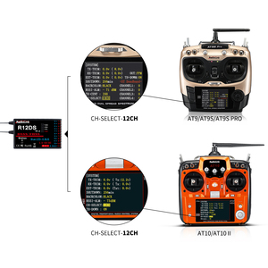 Radiolink V2 R12DS 2.4GHz RC récepteur 12 canaux Sbus/PWM Signal pour avion de contrôle longue portée RC émetteur AT10II <span class=keywords><strong>AT9S</strong></span> <span class=keywords><strong>Pro</strong></span> - Product Image 6